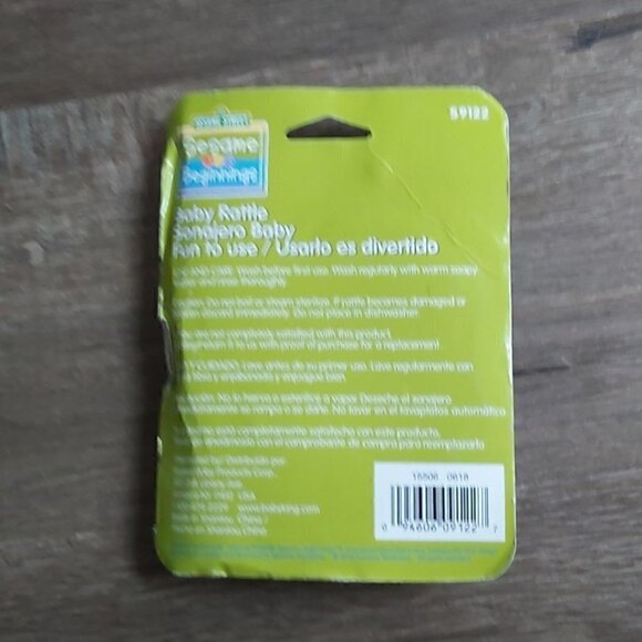 BABY Cookie Monster Rattle With Rings - Picture 2 of 2